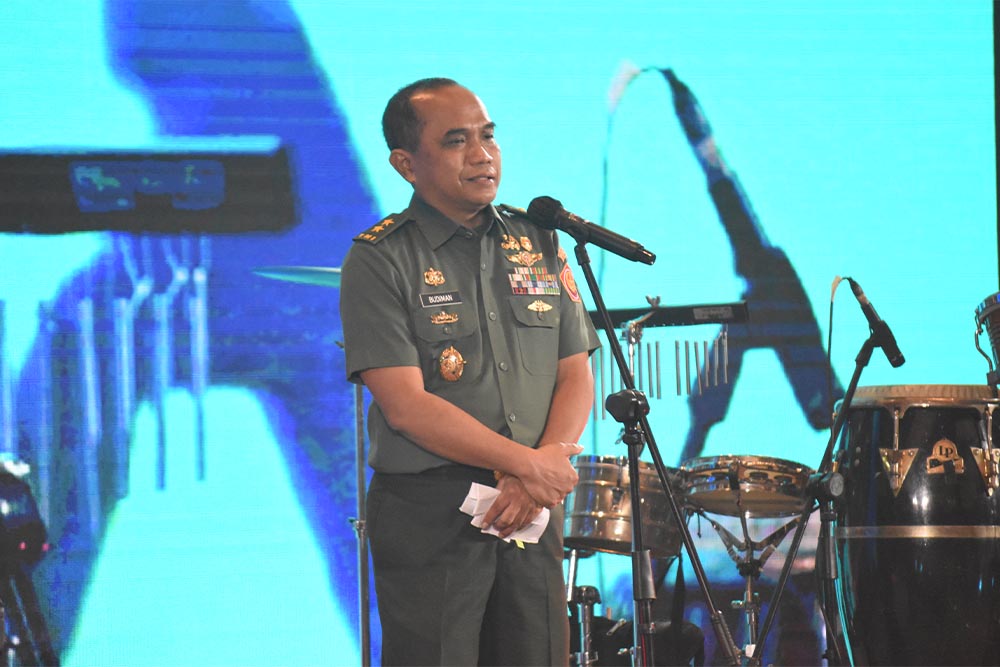 Major General Dr. Budiman, Chief of the Indonesia Military Health Center speaking at the event