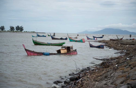 Docked Indonesian boats