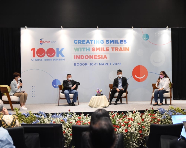 Smile Train 100,000th patient talk show panelists